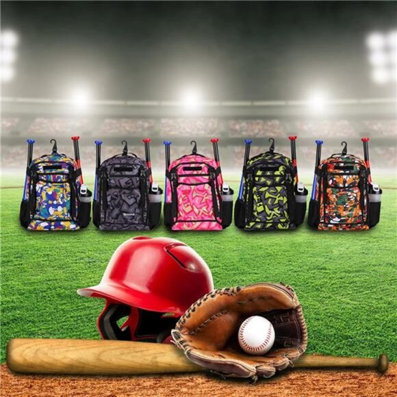 Youth Baseball Bat Bag Backpack, T-Ball & Softball Equipment & Gear for Youth - Picture 6 of 7